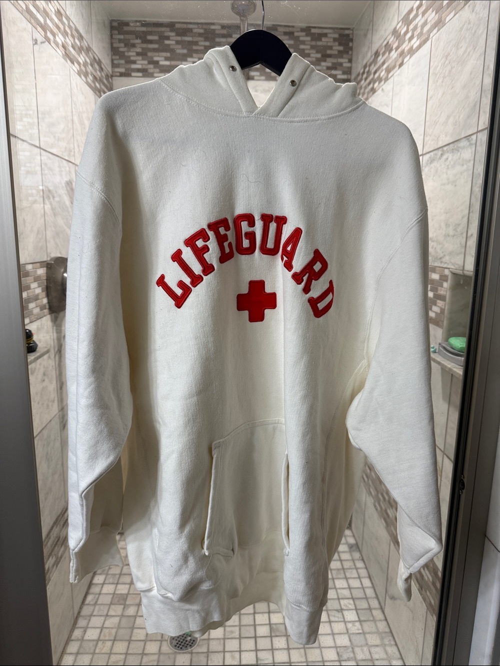 Lifeguard Red & White Hooded Sweatshirt (Steve & Berry’s) XL